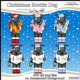 Christmas Scottie Dogs - CU4CU Digital Clip Art Set