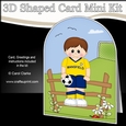 3D Shaped Card Kit - Little Footballer Plays for Mansfield