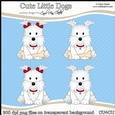 Cute Little Westie Dogs - CU4CU Digital Clip Art Set