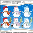 Cute Christmas Snowman Oli - CU4CU Digital Clip Art Set