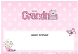 Large DL Happy Birthday GREAT GRANDMA insert with Livvy Bear