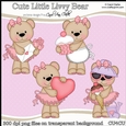 Cute Little Livvy Bear - CU4CU Digital Clip Art Set