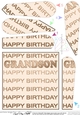 Birthday Grandson - Fan Pyramage Topper