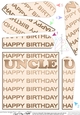 Birthday Uncle - Fan Pyramage Topper