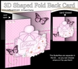 Perfume, Flowers & Lace - 3D Shaped No-Hole Fold Back Card with Decoupage Mini Kit