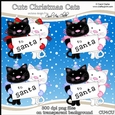 Cute Christmas Cats - CU4CU Digital Clip Art Set