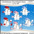 Cute Christmas Snowball Sam - CU4CU Digital Clip Art Set