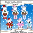 Christmas Jock & Jess Westie Dog - CU4CU Digital Clip Art Set