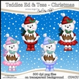 Teddies Ed & Tess - Christmas - CU4CU Digital Clip Art Set