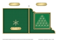 Christmas Snowflake Tree - Cut and Fold Corner Card 