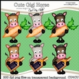 GiGi Horse - CU4CU Digital Clip Art Set