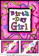 Birthday Girl- 8 x 8 Scalloped Corner Topper 