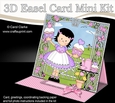 3D Easel Card Mini Kit - Cute Garden Girlz - Suzi