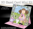 3D Easel Card Mini Kit - Cute Garden Girlz - Zoe