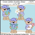 Cute Little Austin Bear - CU4CU Digital Clip Art Set
