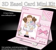 3D Easel Card Mini Kit - Pretty in Pink - Cute Girlz