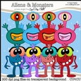 Aliens & Monsters - CU4CU Digital Clip Art Set