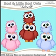 Hoot & Little Hoot Owls - CU4CU Digital Clip Art Set