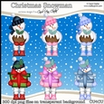Christmas Snowman - CU4CU Digital Clip Art Set