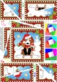 Christmas Twisted Spiral Side Stacker - Little Husky Dog