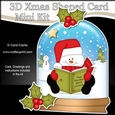 3D Shaped Christmas Snow Globe Card Kit - Snowman Oli has lots of Presents