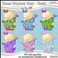 Christmas Hunney Bears - Rosie - CU4CU Digital Clip Art Set