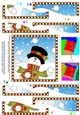 Christmas Wavy Spiral Side Stacker - Cute Fun Snowman