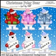 Christmas Polar bears - CU4CU Digital Clip Art Set
