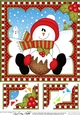 Christmas Snowman Rio 8 x 8 Scalloped Corner Topper