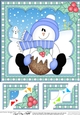Christmas Snowman Rio 8 x 8 Scalloped Corner Topper
