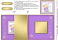 Hunney Bear Rosie has a Flower- No-Hole Fold Back Card