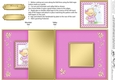 Hunney Bear Rosie has a Flower- No-Hole Fold Back Card