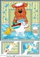 8x8 Scalloped Corner Topper - Bathtub Buddies - Little Rusty Dog