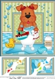 8x8 Scalloped Corner Topper - Bathtub Buddies - Little Rusty Dog