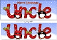 Large DL Merry Christmas UNCLE 3D decoupage
