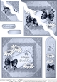 Daisies on metallic lace - Wavey Corner Stacker