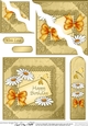 Daisies on metallic lace - Wavey Corner Stacker