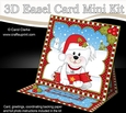 3D Easel Card Mini Kit - Cute Little Christmas Bichon Frise Dog