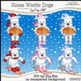 Christmas Jock & Jess Westie Dog - CU4CU Digital Clip Art Set