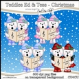 Teddies Ed & Tess - Christmas - CU4CU Digital Clip Art Set