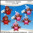 Christmas Robin - CU4CU Digital Clip Art Set