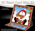 3D Easel Card Mini Kit - Christmas Snowman Rio has an Xmas Pudding