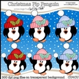 Christmas Pip Penguin - CU4CU Digital Clip Art Set