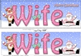 Large DL Merry Christmas WIFE with Santa & Rudolph insert