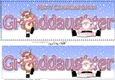 Large DL Merry Christmas GREAT GRANDDAUGHTER with Santa & Rudolph insert