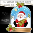3D Shaped Christmas Snow Globe Card Kit - Santa has a Christmas Tree