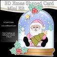 3D Shaped Christmas Snow Globe Card Kit - Santa has a Christmas Tree