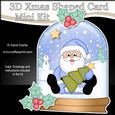 3D Shaped Christmas Snow Globe Card Kit - Santa has a Christmas Tree