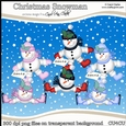 Christmas Snowman - CU4CU Digital Clip Art Set