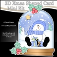 3D Shaped Christmas Snow Globe Card Kit - Snowman Rio has a Christmas Presents